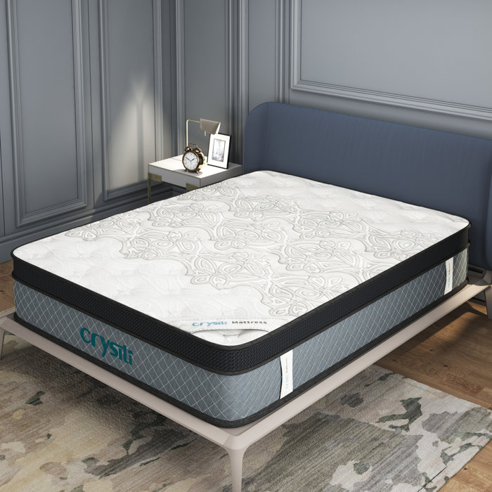Crystli 12'' Memory Foam MediumFirm Pillow Top Hybrid Mattress with
